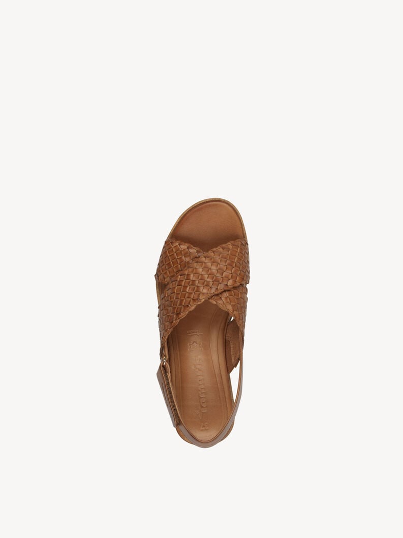 en cuir à talons hauts sandales - brun 1-28251-44-305 acheter tamaris sandales en ligne