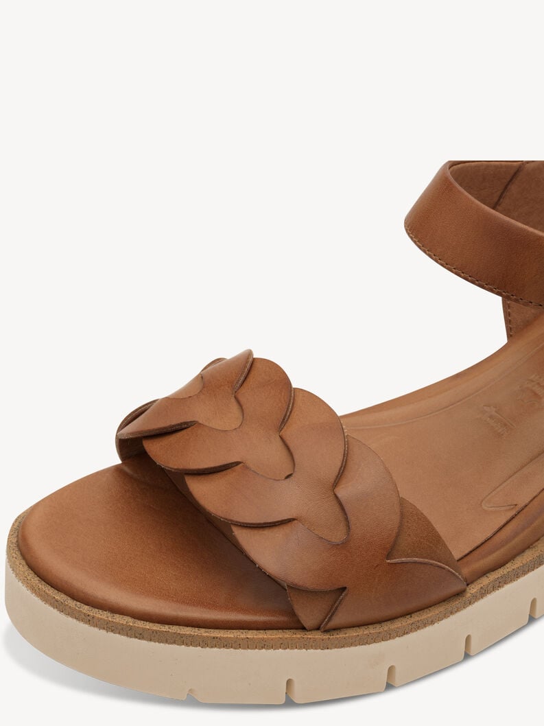 en cuir à talons hauts sandales - brun 1-28258-44-305 acheter tamaris sandales en ligne