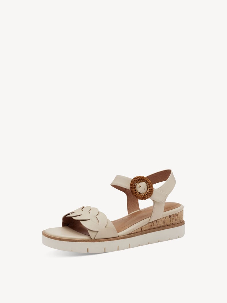 en cuir à talons hauts sandales - beige 1-28258-44-418 acheter tamaris sandales en ligne