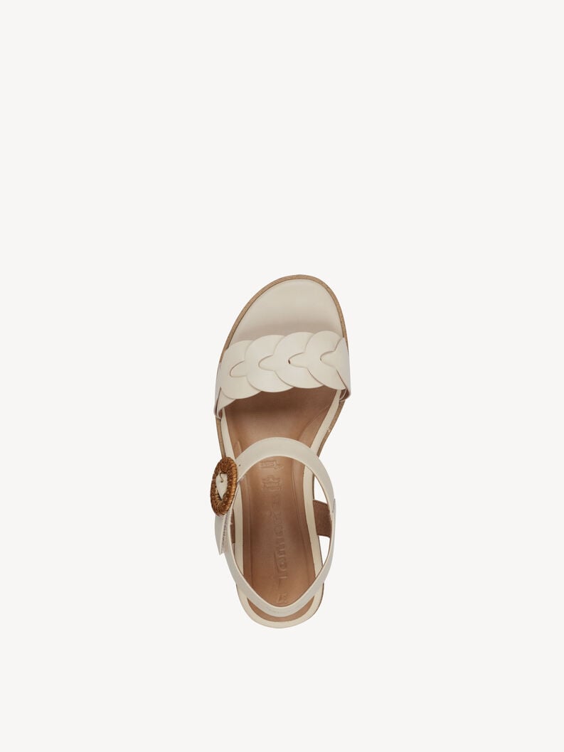 en cuir à talons hauts sandales - beige 1-28258-44-418 acheter tamaris sandales en ligne