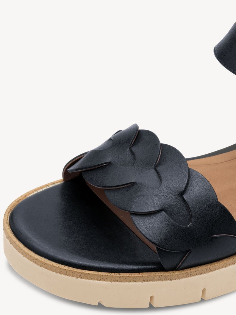 en cuir à talons hauts sandales - bleu 1-28258-44-805 acheter tamaris sandales en ligne