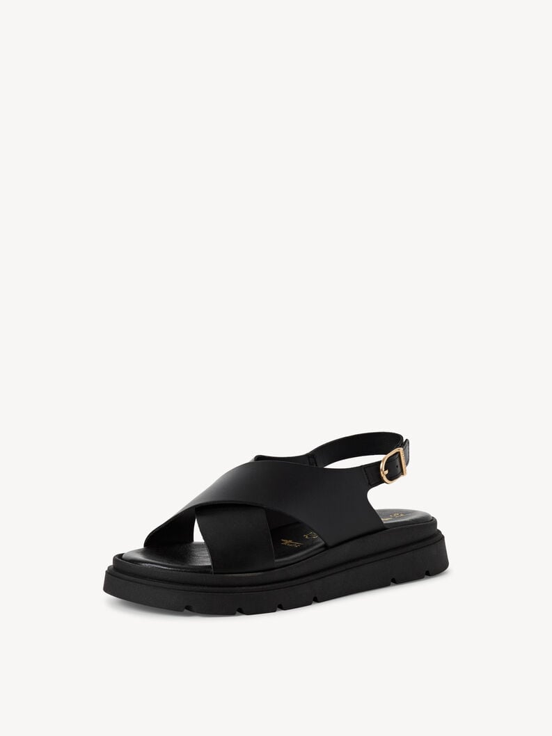 en cuir à talons hauts sandales - noir 1-28270-42-003 acheter tamaris sandales en ligne