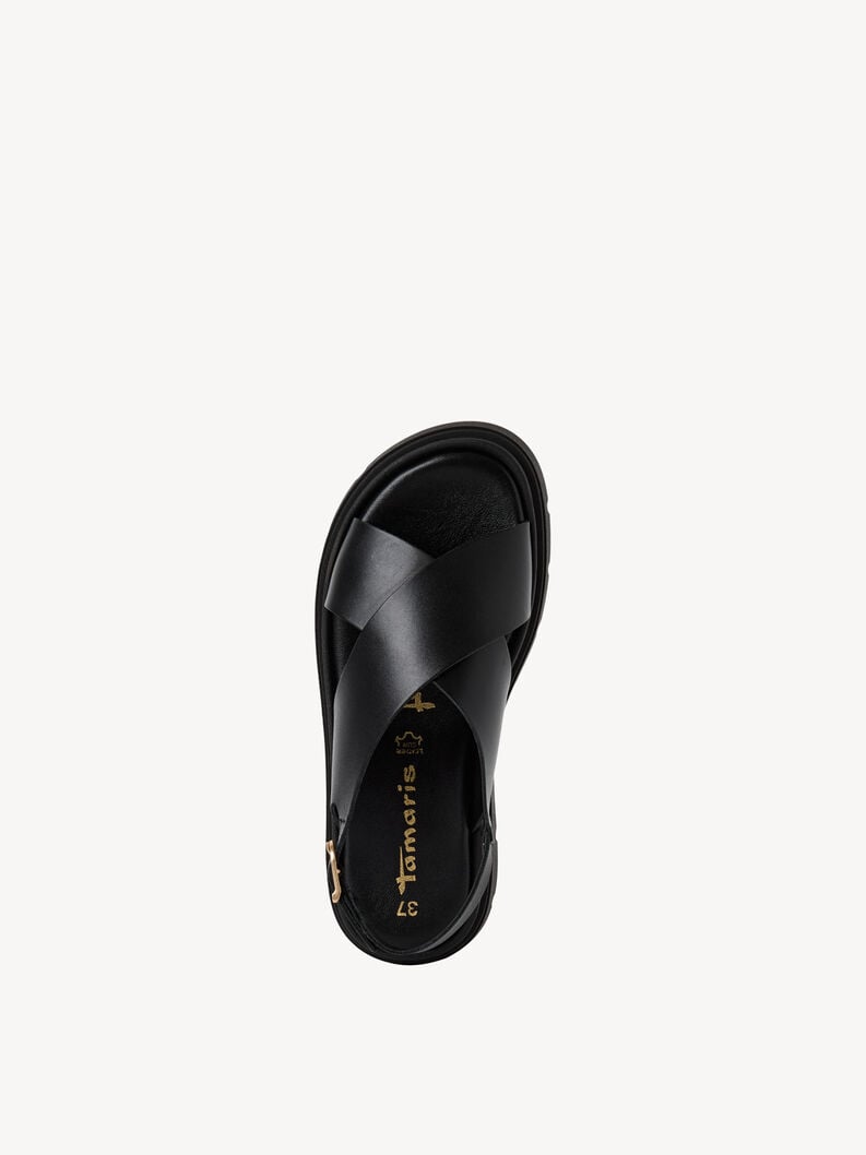en cuir à talons hauts sandales - noir 1-28270-42-003 acheter tamaris sandales en ligne