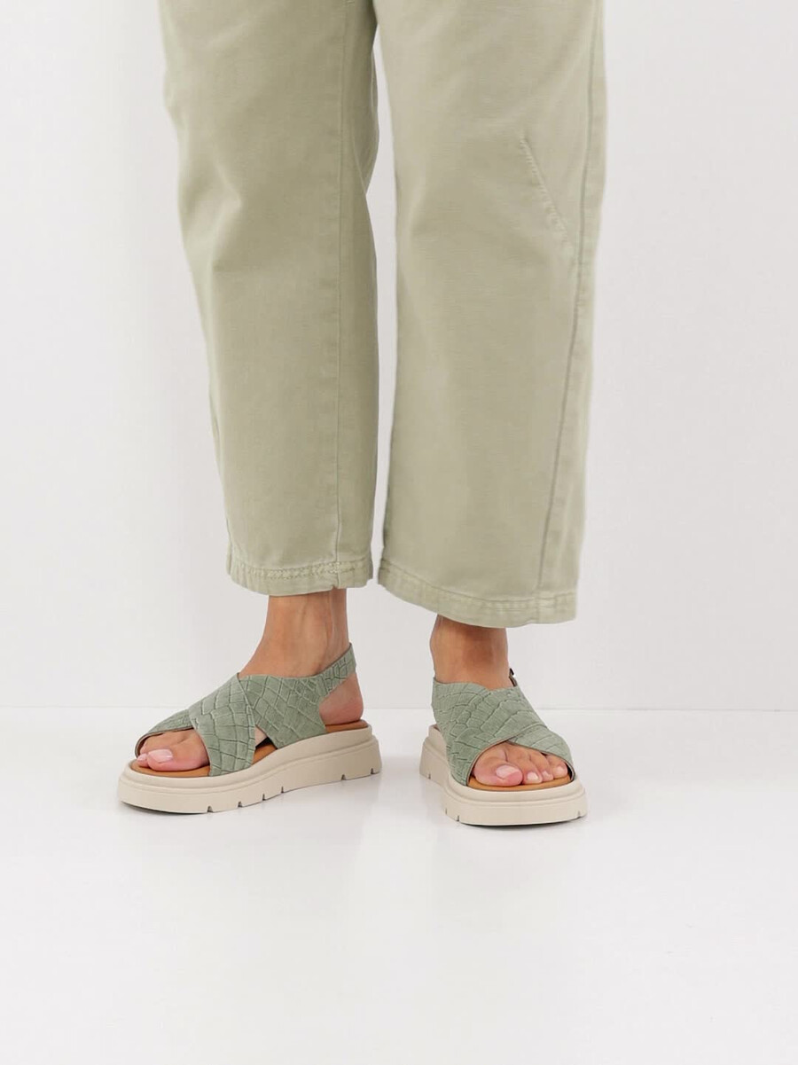 en cuir à talons hauts sandales - vert 1-28270-42-772 acheter tamaris sandales en ligne