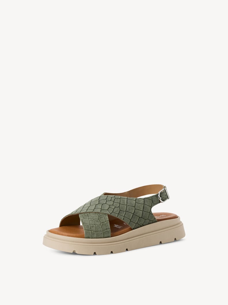 en cuir à talons hauts sandales - vert 1-28270-42-772 acheter tamaris sandales en ligne