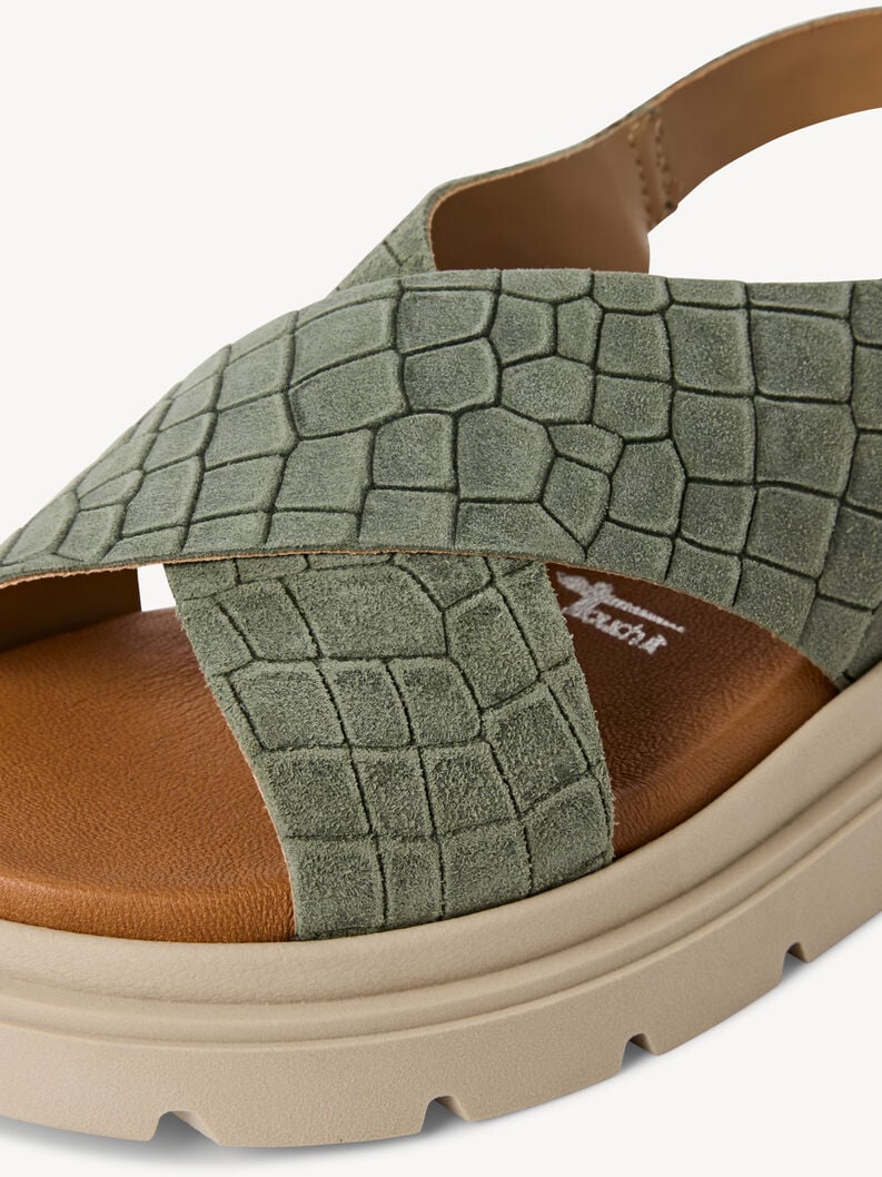 en cuir à talons hauts sandales - vert 1-28270-42-772 acheter tamaris sandales en ligne
