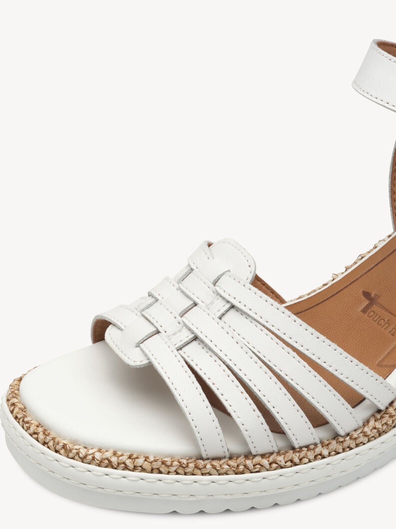 en cuir à talons hauts sandales - blanc 1-28332-44-100 acheter tamaris sandales en ligne