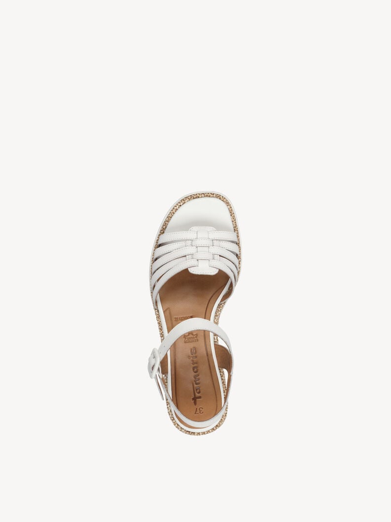en cuir à talons hauts sandales - blanc 1-28332-44-100 acheter tamaris sandales en ligne
