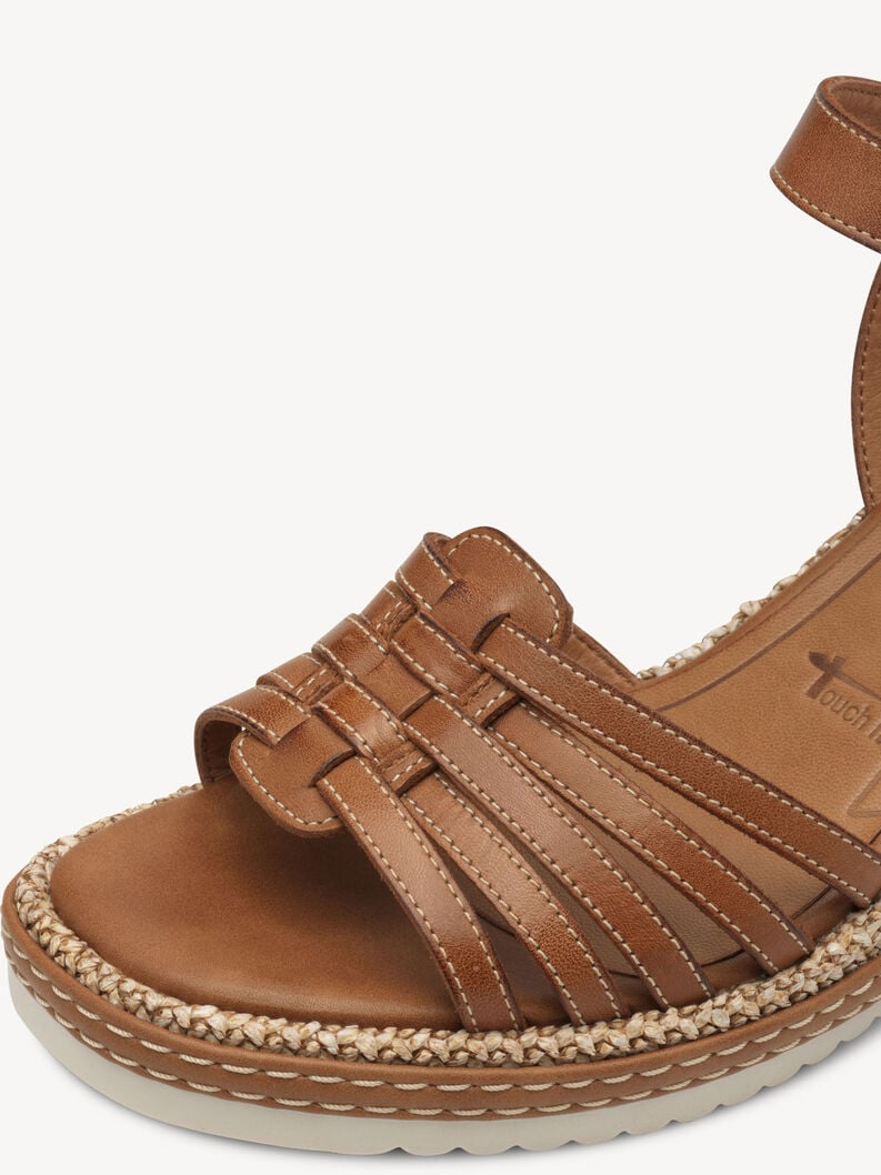 en cuir à talons hauts sandales - brun 1-28332-44-305 acheter tamaris sandales en ligne