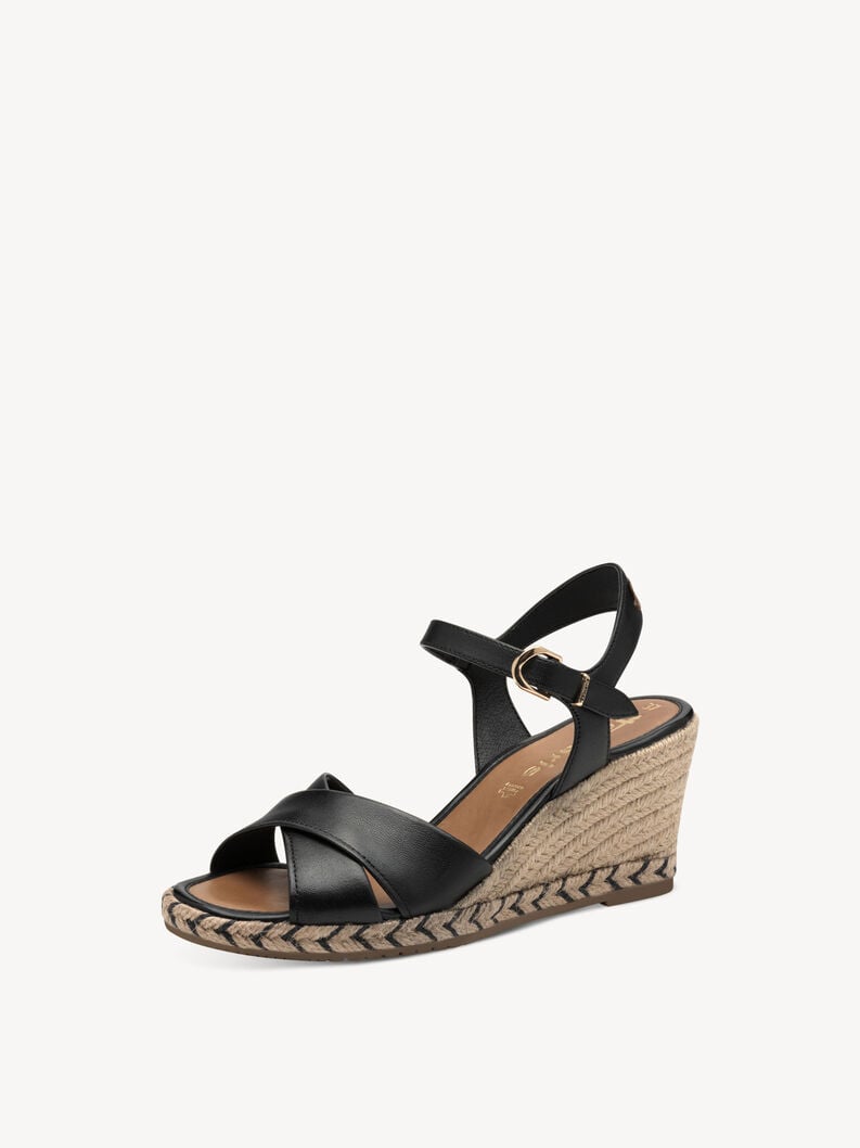 en cuir à talons hauts sandales - noir 1-28346-44-001 acheter tamaris sandales en ligne
