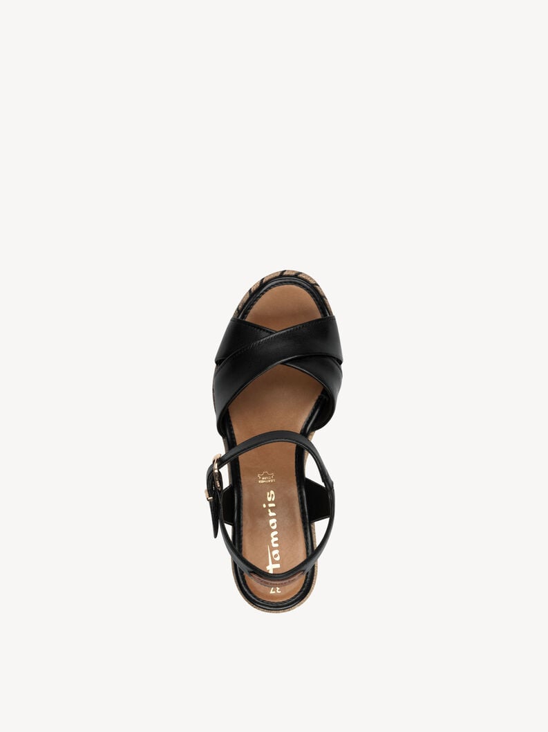 en cuir à talons hauts sandales - noir 1-28346-44-001 acheter tamaris sandales en ligne