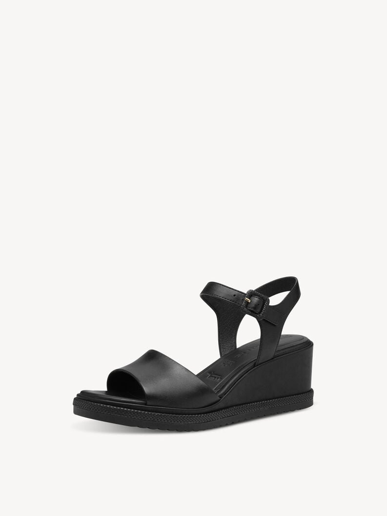 en cuir à talons hauts sandales - noir 1-28354-44-003 acheter tamaris sandales en ligne