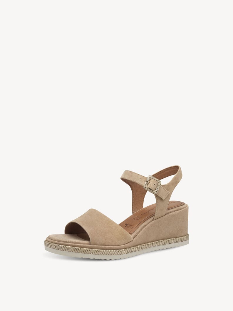 en cuir à talons hauts sandales - brun 1-28354-44-435 acheter tamaris sandales en ligne