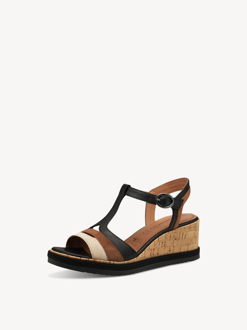 en cuir à talons hauts sandales - noir 1-28358-44-098 acheter tamaris sandales en ligne