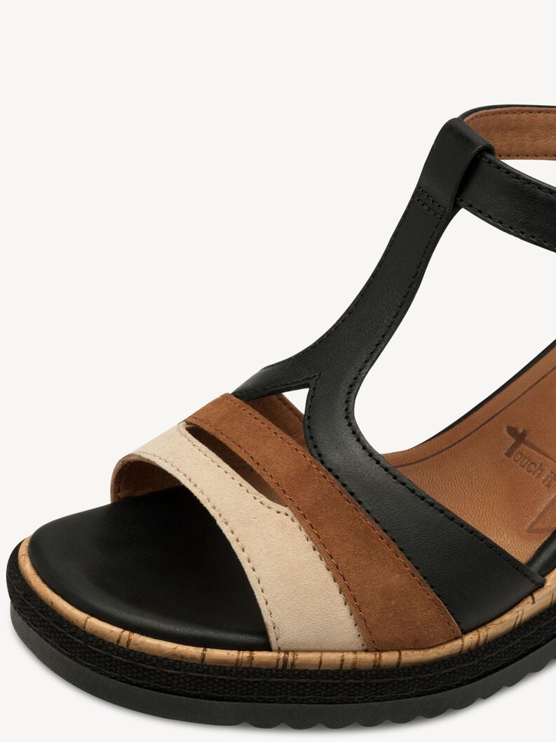 en cuir à talons hauts sandales - noir 1-28358-44-098 acheter tamaris sandales en ligne