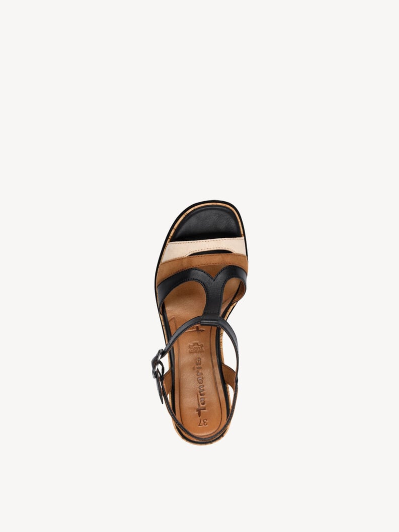en cuir à talons hauts sandales - noir 1-28358-44-098 acheter tamaris sandales en ligne