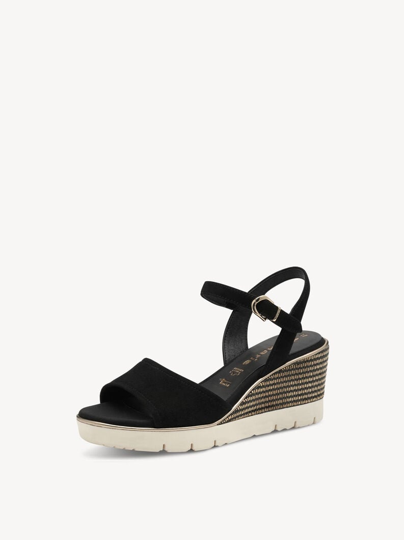 en cuir à talons hauts sandales - noir 1-28360-44-001 acheter tamaris sandales en ligne