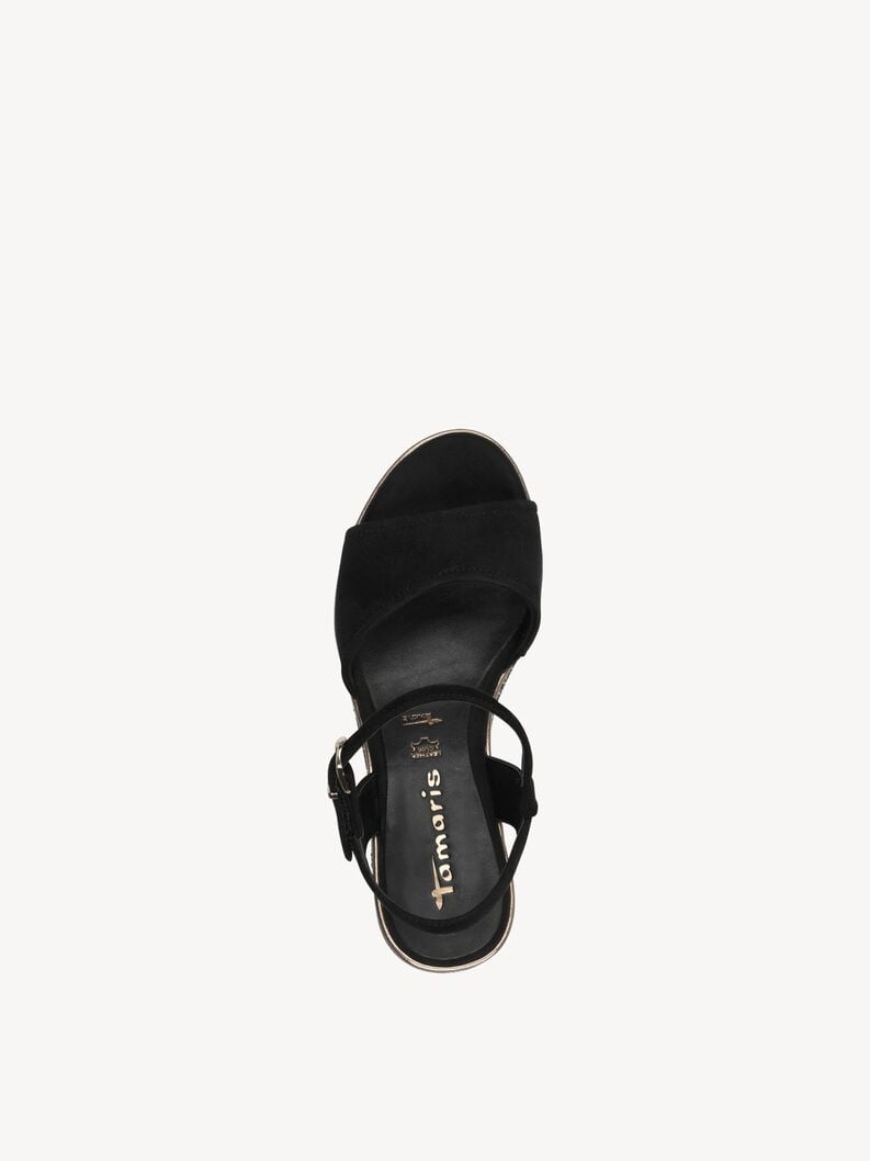 en cuir à talons hauts sandales - noir 1-28360-44-001 acheter tamaris sandales en ligne