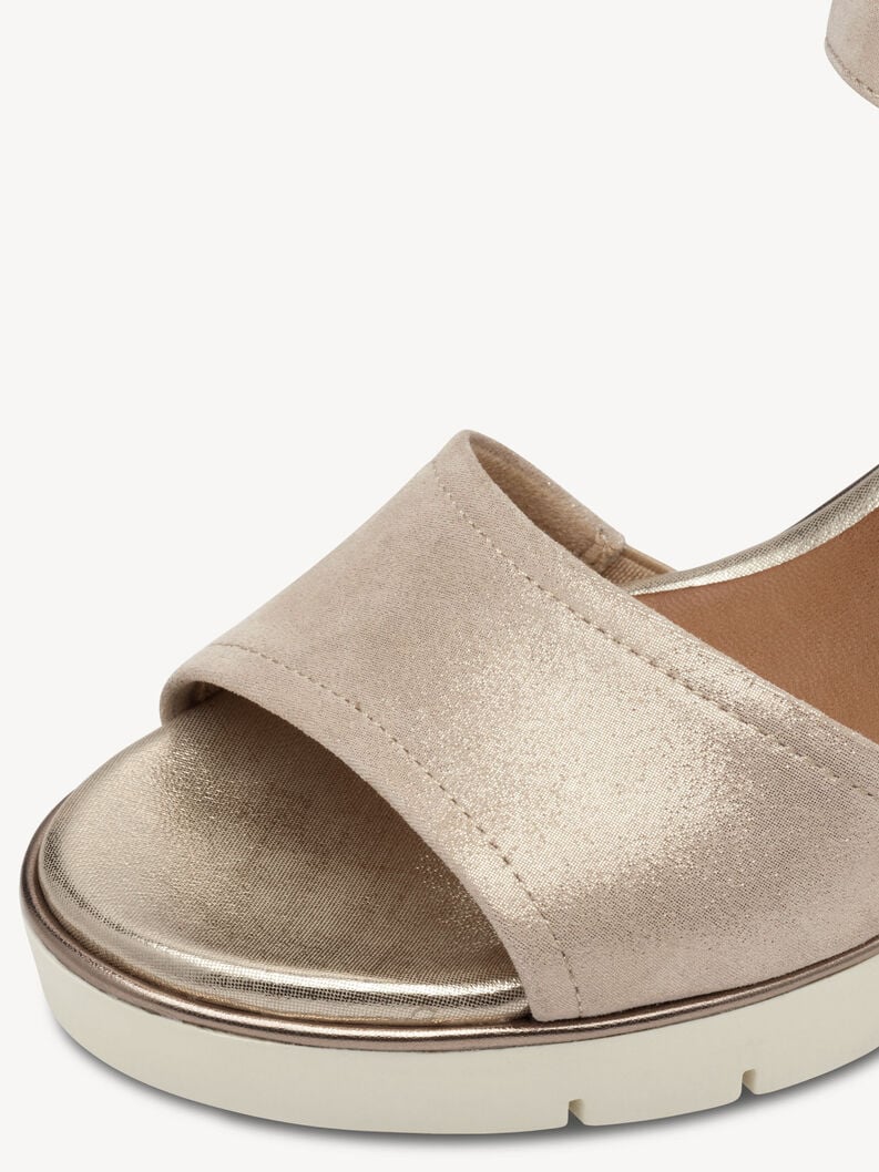 en cuir à talons hauts sandales - beige 1-28360-44-179 acheter tamaris sandales en ligne