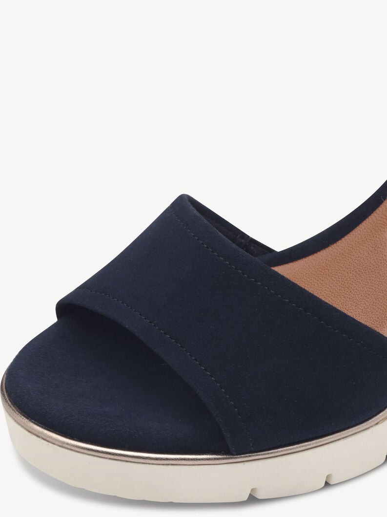en cuir à talons hauts sandales - bleu 1-28360-44-805 acheter tamaris sandales en ligne