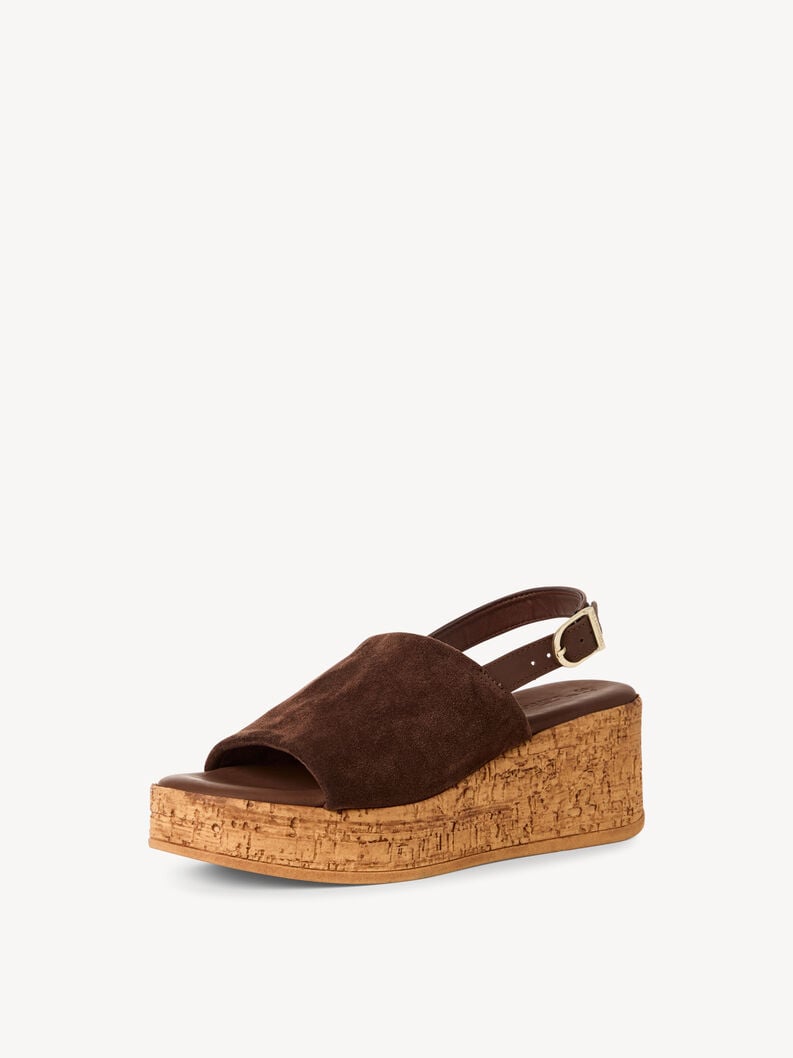en cuir à talons hauts sandales - brun 1-28393-42-304 acheter tamaris sandales en ligne