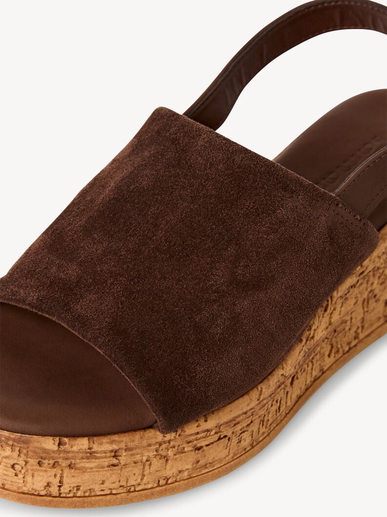 en cuir à talons hauts sandales - brun 1-28393-42-304 acheter tamaris sandales en ligne