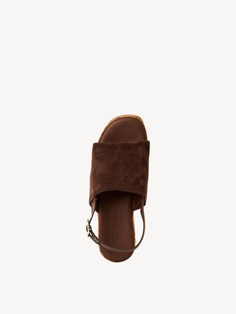 en cuir à talons hauts sandales - brun 1-28393-42-304 acheter tamaris sandales en ligne