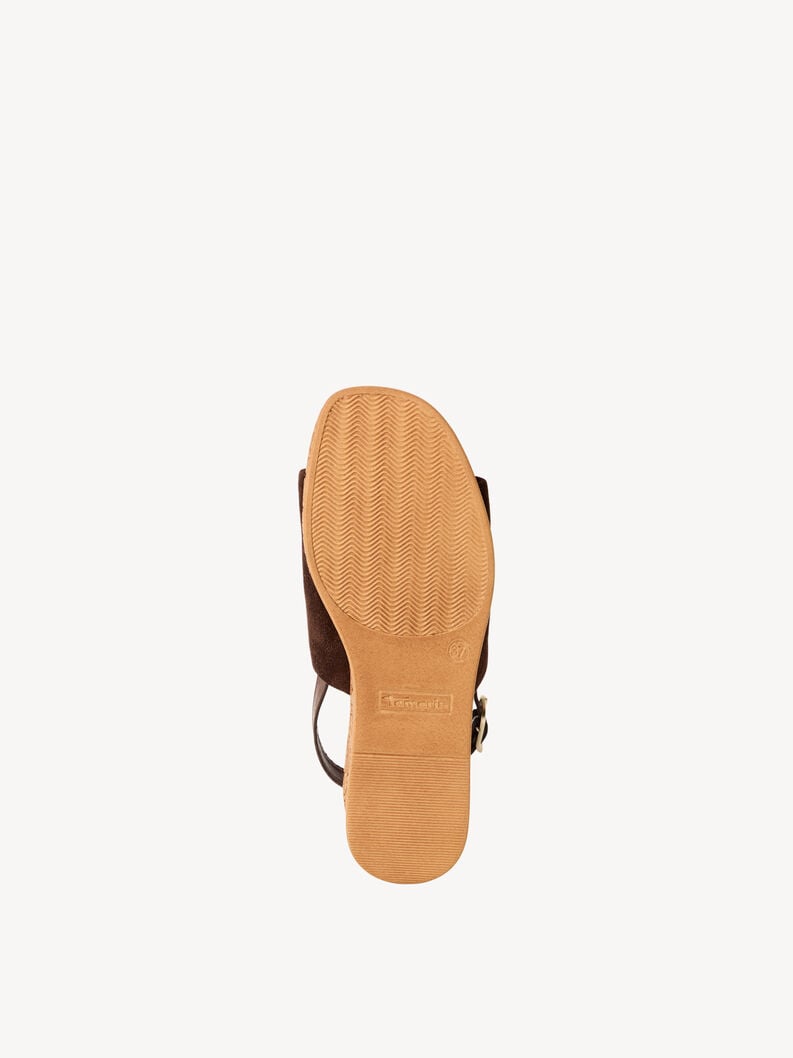 en cuir à talons hauts sandales - brun 1-28393-42-304 acheter tamaris sandales en ligne