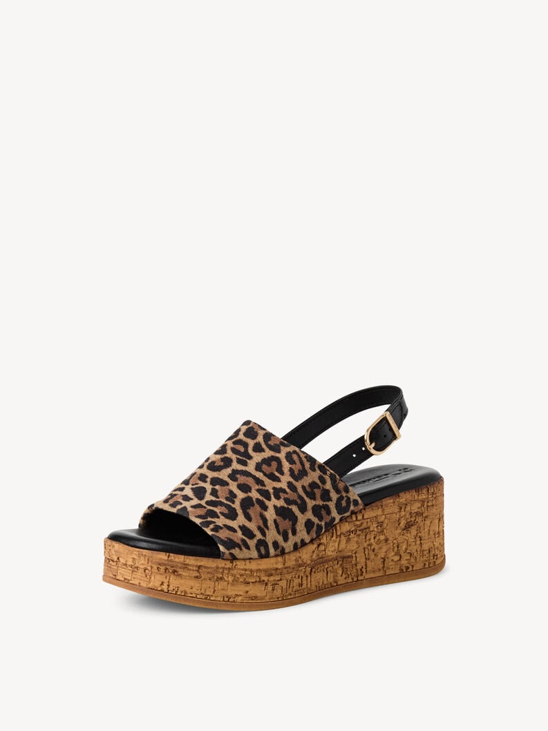 en cuir à talons hauts sandales - brun 1-28393-42-360 acheter tamaris sandales en ligne