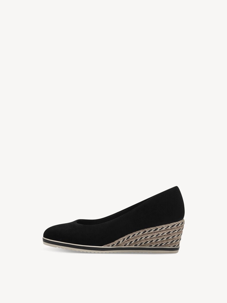 wedge en cuir pompes - noir 1-22303-42-001 acheter tamaris pompes en ligne
