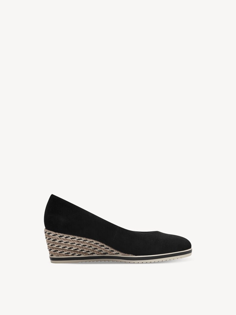 wedge en cuir pompes - noir 1-22303-42-001 acheter tamaris pompes en ligne