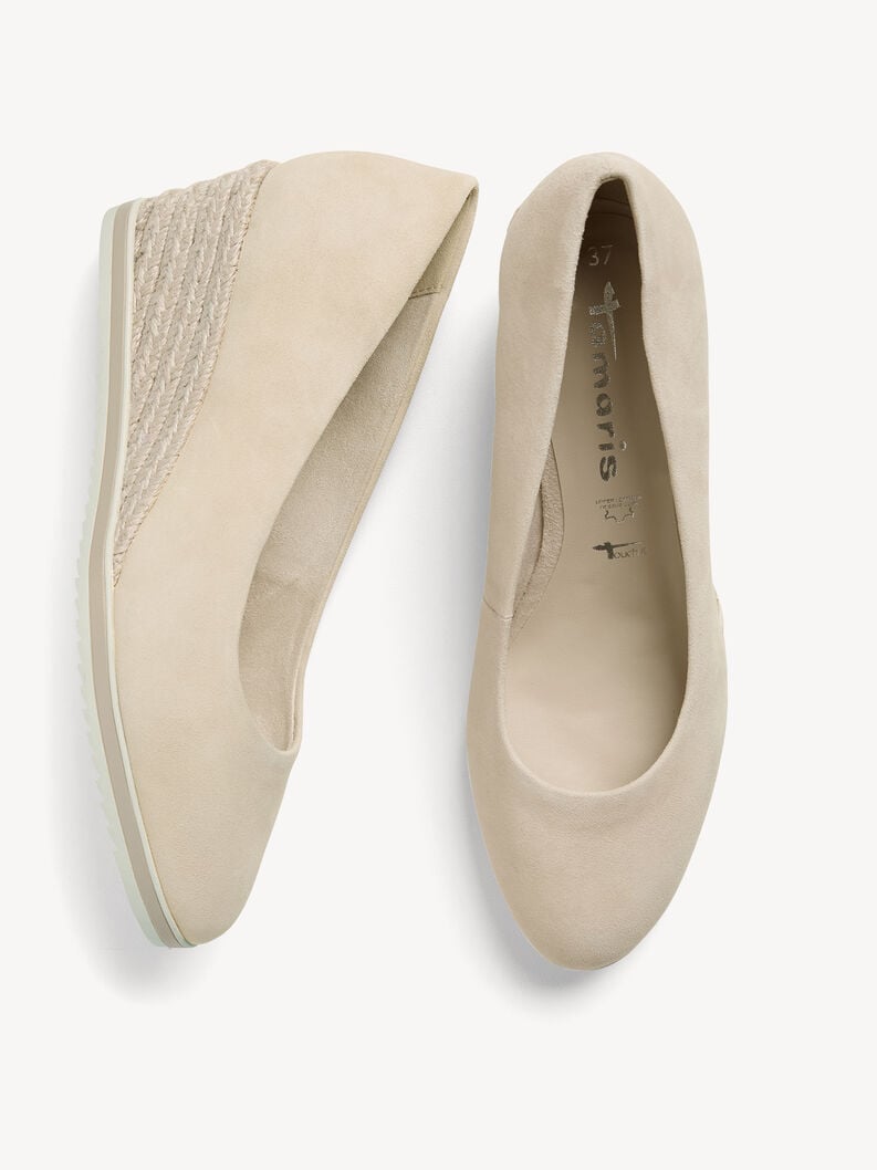 wedge en cuir pompes - beige 1-22303-42-251 acheter tamaris pompes en ligne