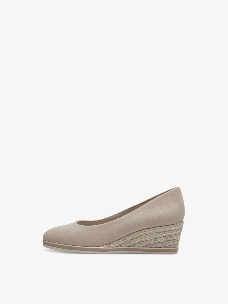 wedge en cuir pompes - beige 1-22303-42-251 acheter tamaris pompes en ligne