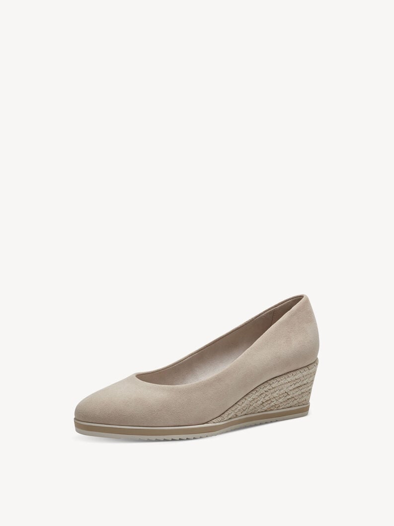 wedge en cuir pompes - beige 1-22303-42-251 acheter tamaris pompes en ligne