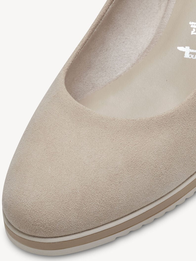wedge en cuir pompes - beige 1-22303-42-251 acheter tamaris pompes en ligne
