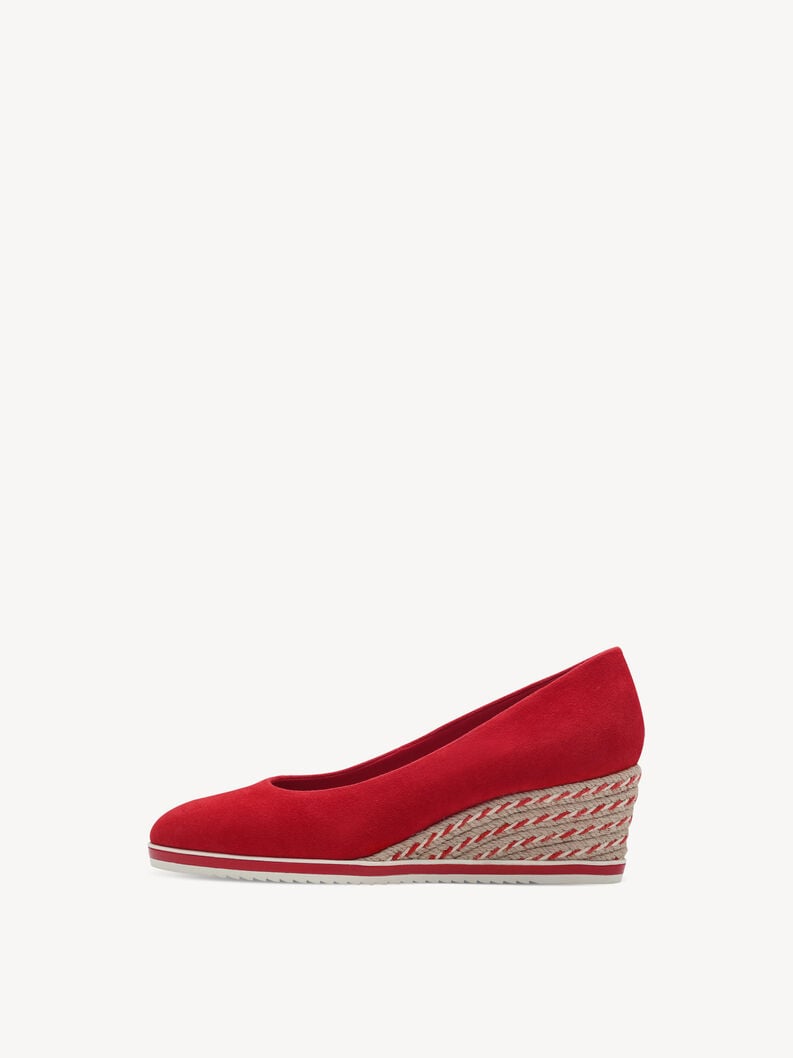 wedge en cuir pompes - rouge 1-22303-42-500 acheter tamaris pompes en ligne