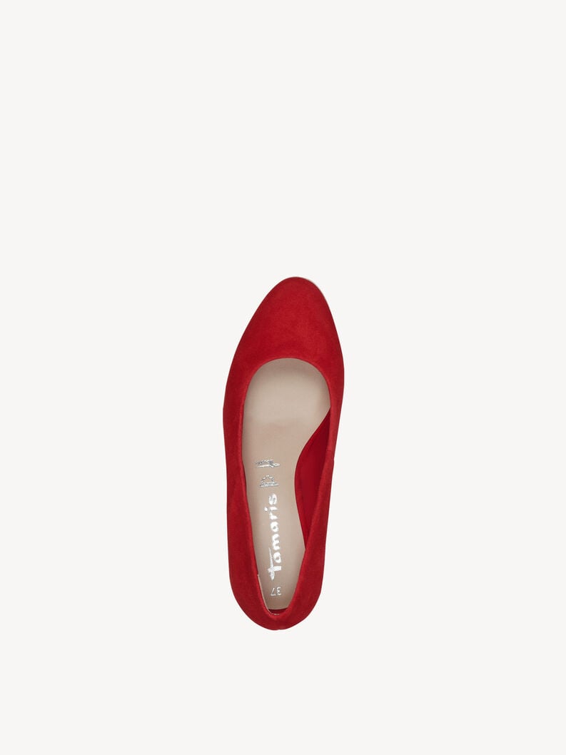 wedge en cuir pompes - rouge 1-22303-42-500 acheter tamaris pompes en ligne