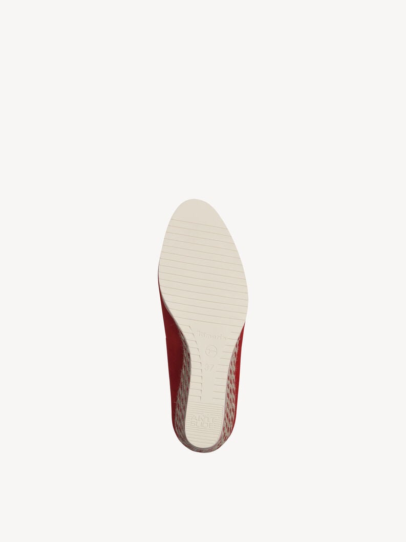 wedge en cuir pompes - rouge 1-22303-42-500 acheter tamaris pompes en ligne