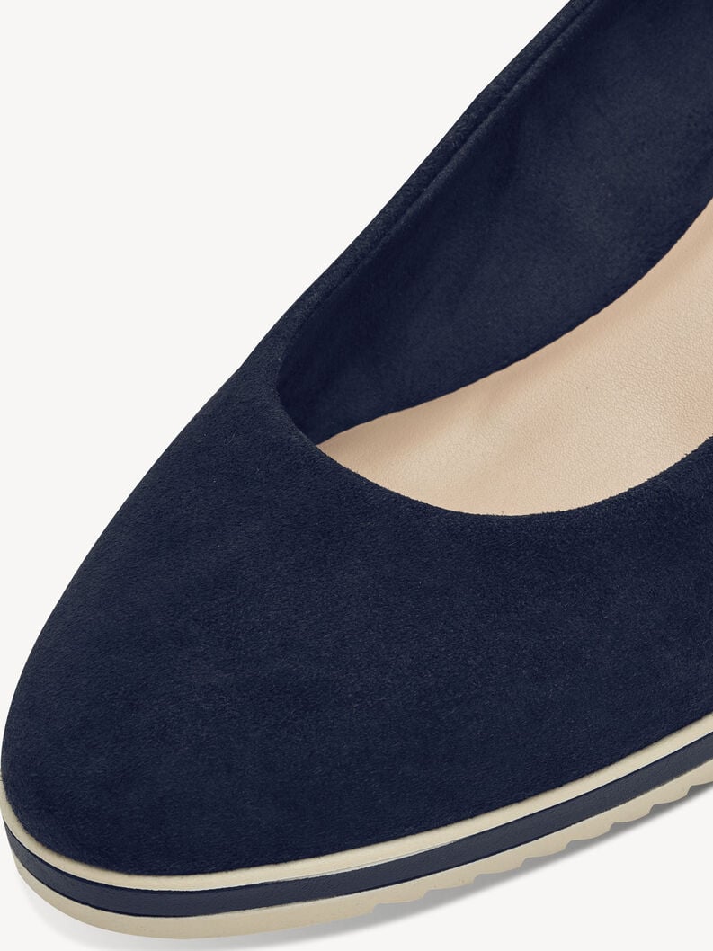 wedge en cuir pompes - bleu 1-22303-42-805 acheter tamaris pompes en ligne