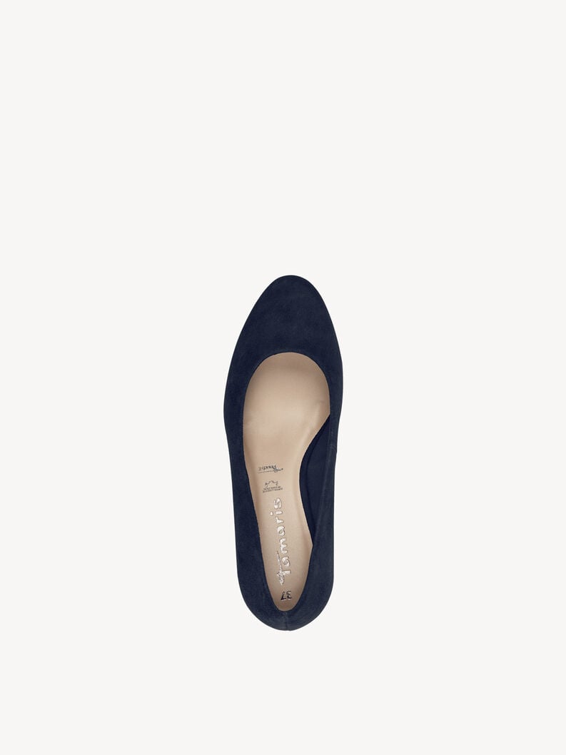 wedge en cuir pompes - bleu 1-22303-42-805 acheter tamaris pompes en ligne