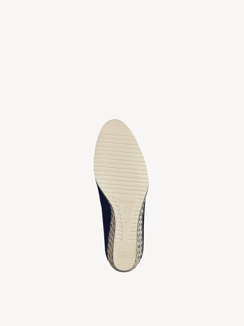 wedge en cuir pompes - bleu 1-22303-42-805 acheter tamaris pompes en ligne