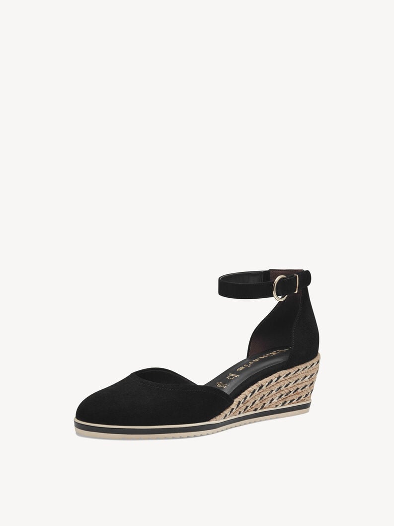 wedge en cuir pompes - noir 1-22309-42-001 acheter tamaris pompes en ligne