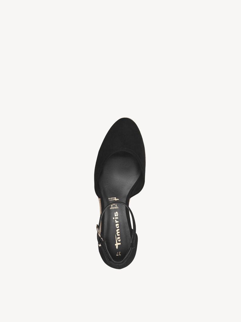 wedge en cuir pompes - noir 1-22309-42-001 acheter tamaris pompes en ligne