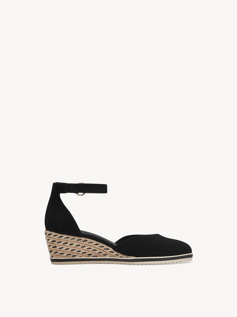 wedge en cuir pompes - noir 1-22309-42-001 acheter tamaris pompes en ligne