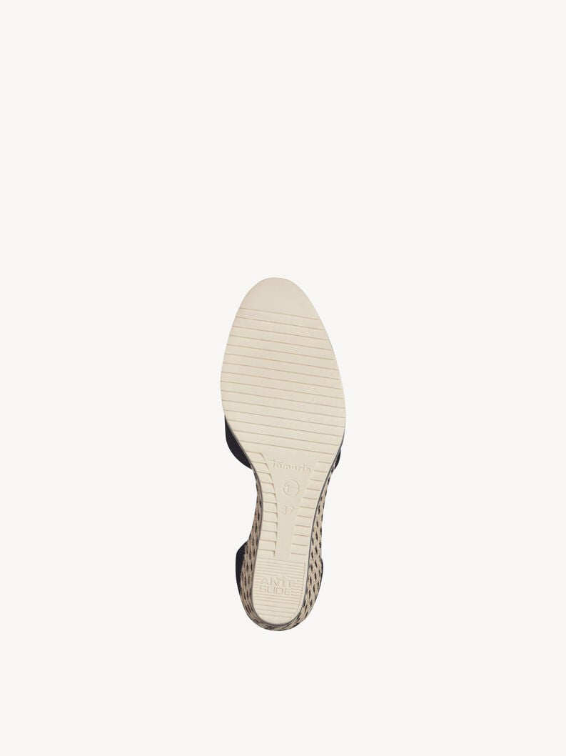 wedge en cuir pompes - noir 1-22309-42-001 acheter tamaris pompes en ligne