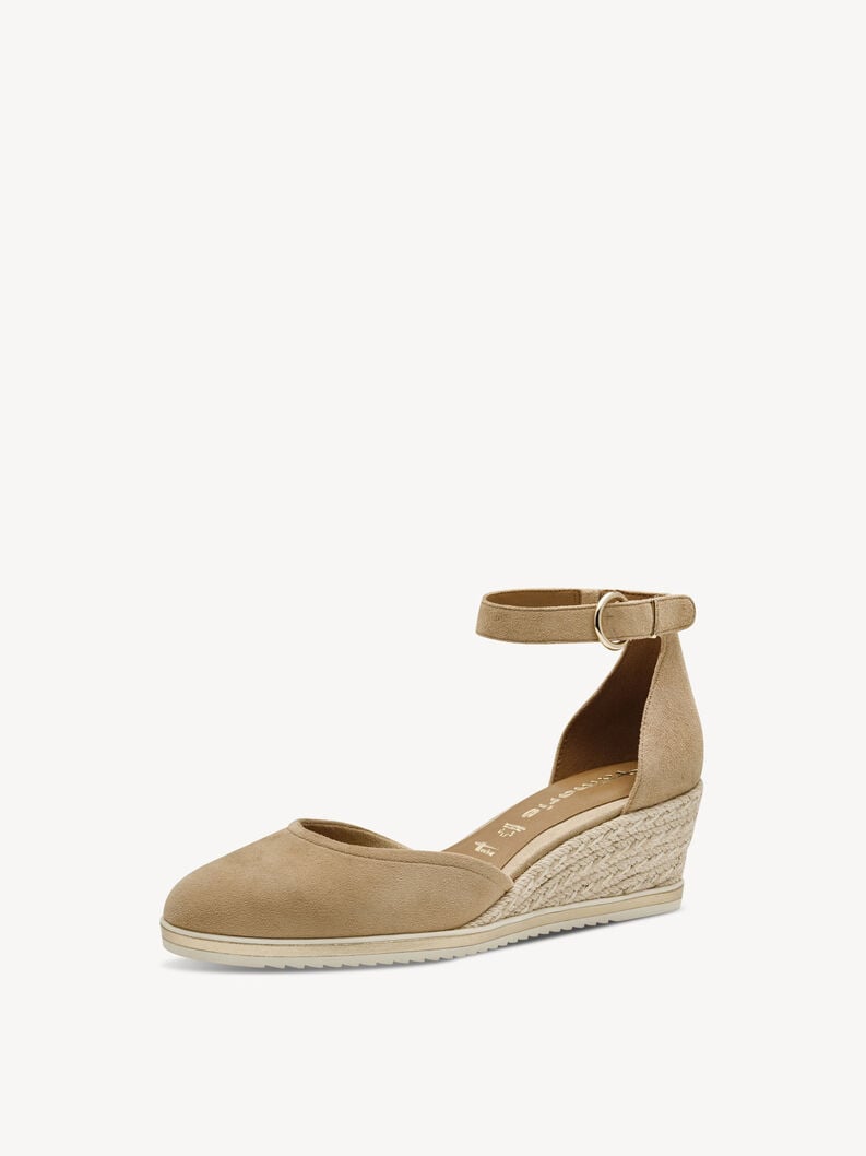 wedge en cuir pompes - brun 1-22309-42-435 acheter tamaris pompes en ligne