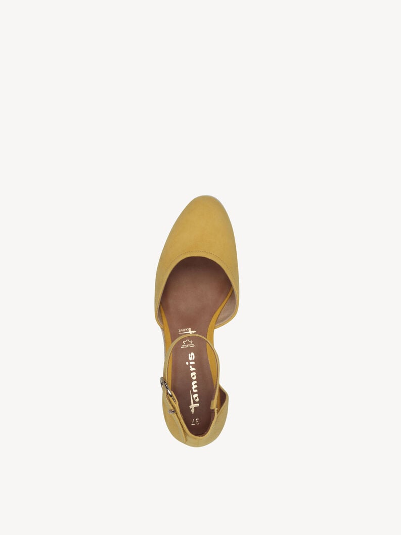 wedge en cuir pompes - jaune 1-22309-42-600 acheter tamaris pompes en ligne