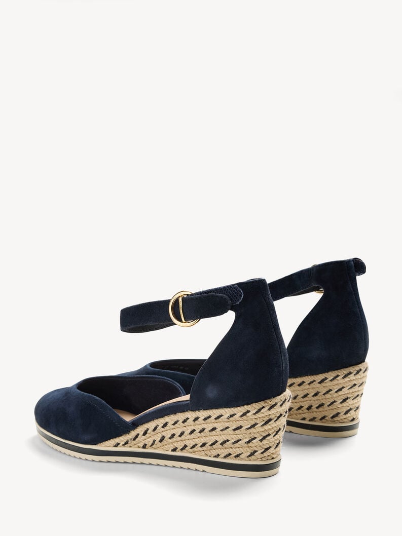 wedge en cuir pompes - bleu 1-22309-42-805 acheter tamaris pompes en ligne