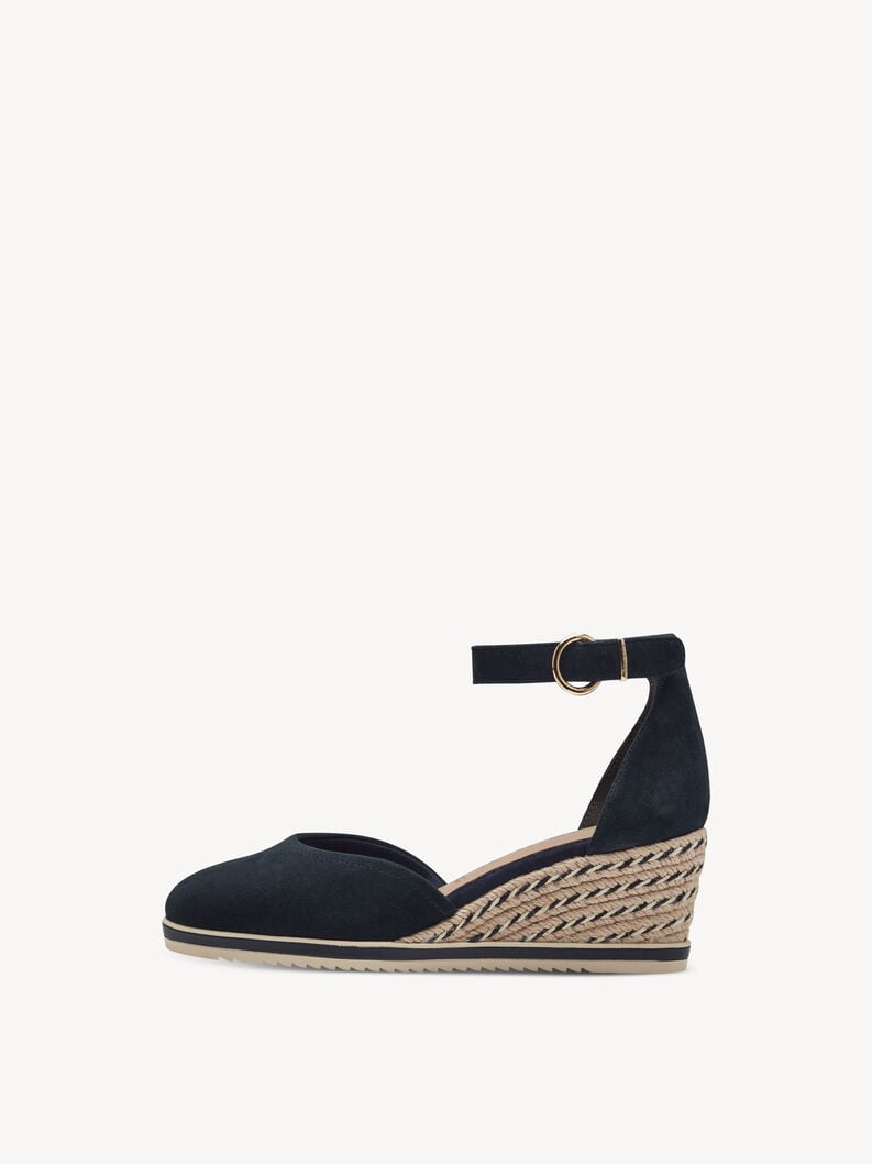 wedge en cuir pompes - bleu 1-22309-42-805 acheter tamaris pompes en ligne