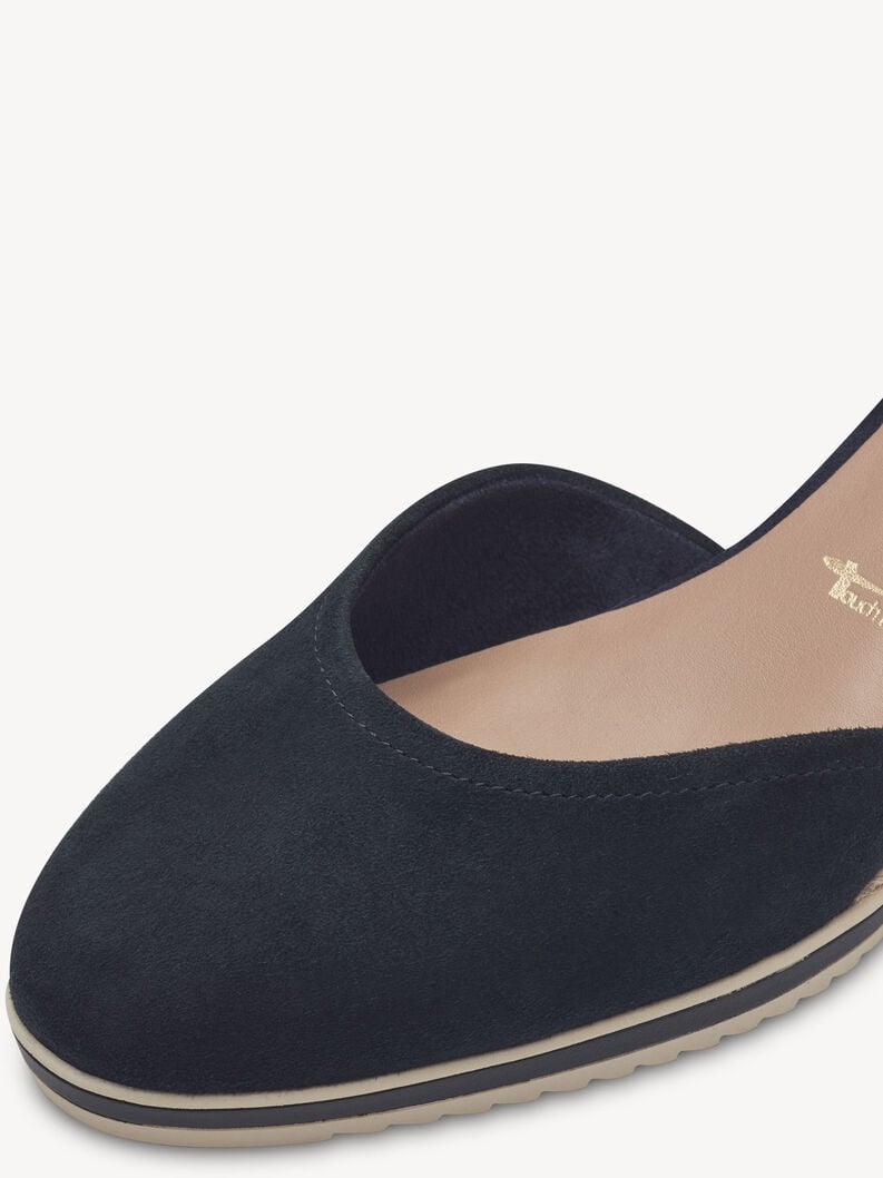 wedge en cuir pompes - bleu 1-22309-42-805 acheter tamaris pompes en ligne